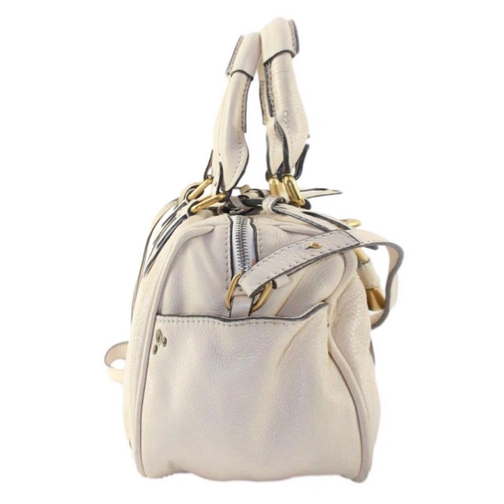 CHLOE PADDINGTON Small Ivory Leather Bag Removable Strap Lock and Key NWOT - Picture 2 of 16